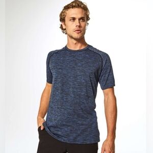 Lululemon Metal Vent Tech Short Sleeve Shirt Size Small Cerulean Blue / Black